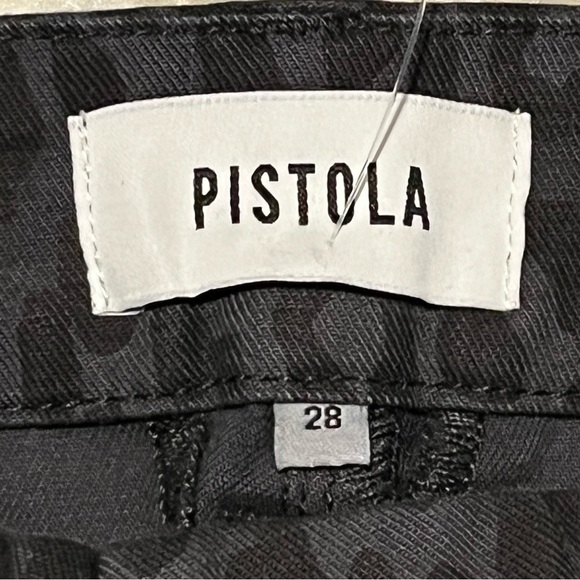 Pistola Blue Gray Leopard Print Womens Size 28 Chino Trouser Pants NWT - Picture 3 of 10